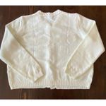 Grace Karin  White Sweater Cardigan with gold buttons size XL Photo 5