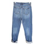 Loft A5 The Straight Jeans Size 4/27 Distressed Medium Wash Denim Cropped Cuffed Photo 6