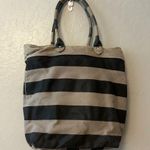Disney Parks Disneyland Black, Gray and Neon Striped Canvas Tote Bag with Bow Photo 10
