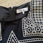 Parker  Black and White Embroidered Romper Photo 2