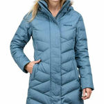 Marmot  Womens Winter Varma Long Down Puffer Jacket 700 Fill XS Storm Cloud Blue Photo 0
