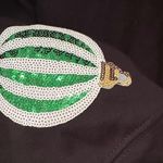 Beyond Shimmer AnaGails Ornament Sweatshirt Womens Medium Black Sequin Christmas Photo 3