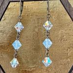 Swarovski clear crystal drop earrings Photo 5