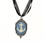 Handmade Anchor Cameo Necklace – Gothic Retro Summer Vibes Photo 0