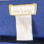 Baby Phat Blue Wool Blend Sequin Deep V-Neck Short Sleeves Sweater Dress Size 2X Photo 2