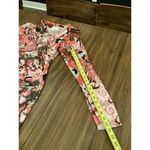 MISA Los Angeles MISA sung long sleeve midi dress Cotton Blend V Neck Cut Out Floral Pink new XS Photo 9