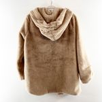 Janice Apparel Long Sleeve Sherpa Hoodie Jacket Beige Brown One Size Size M Photo 4