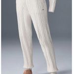 Alo Yoga Cable Knit Winter Bliss Pant Ivory XXS Photo 2