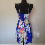 Yumi Kim Womens XS Floral Spaghetti Strap Fit & Flare Mini Dress Blue Pink Photo 2