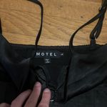 Motel Black Satin Dress Photo 2