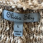 Olivia Sky Womens  Cream/Beige Cardigan - L Photo 4