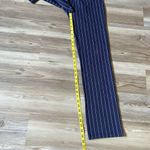 Betabrand  Womens S Straight Leg Yoga Dress Pants Navy Blue Thin stripes Comfort Photo 6