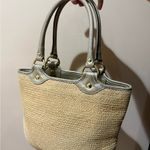 Coach Bleeker Natural Straw Tote Bag Leather Flower & Straps Woven F13373 L Photo 3
