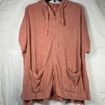 Barefoot Dreams  Peach Hooded Zip-Up Poncho SZ XXS-XS Photo 2