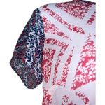 CAbi  Red White & Blue Print S/S‎ Top Blouse EUC Size XS Photo 3