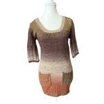 Charlotte Russe VTG Y2K 90s  Ombre Earth Tone Hip-Length Sweater Boho‎ Grunge Sm Photo 1
