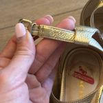 Coach  Vienna Gold T strap pebble leather sandal Photo 2