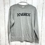 Vans Sweater Women Size XS Crewneck Long Sleeve Cotton Graphic Grey Logo Photo 0