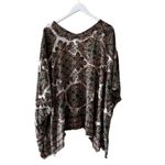 Angie Bohemian Open Front Wrap Floral Paisley Beach Drape Arm Holes Sz S #2410 Photo 3