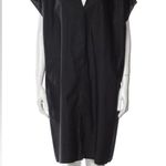 Shamask Women’s Classic Shirt Dress In Black Cotton Pique Size L Size L Photo 0