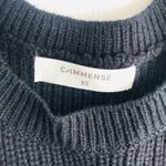 Commense Womens Tank Top Size XS Black Ribbed Trim‎ Knit Sleeveless Scoop Neck Photo 2