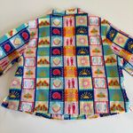 Cynthia Rowley Summer Icons Button Up Pajama Top Women’s Small Sardine Colorful Photo 5