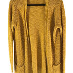 Mossimo Womens Cardigan Sweater Open Front Pockets Textured Yellow XL Photo 0