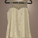 EXPRESS Sleeveless Lace Sweetheart Neckline Tank Top Photo 3