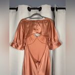 ASOS  Design Bias Cut Satin Maxi Tea in Peach Dress 12 Photo 10