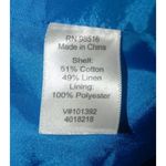 Coldwater Creek Blue Button Up Jacket Size 10 Lined 3/4 Sleeve Pockets Photo 10