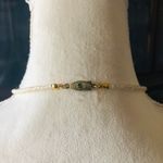 Vintage mid century graduated opalescent glass wedding bead necklace White Photo 5