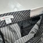 Liz Claiborne NWT Womens 14 Black and White April Stripped Slim Leg Ankle Mid Photo 3