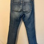 Jessica Simpson Distressed Arrow Straight Striped Side Denim Jeans Photo 4