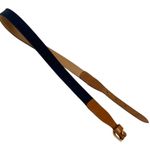 Vineyard Vines Womens XS Navy Blue 100% Leather Surcingle Belt Preppy Ivy League Photo 0