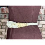 chord rope belt cream white gold glam boho vintage 1980s Photo 2