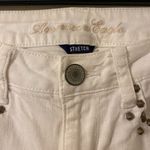 American Eagle Women's  White Wash Studded Pocket Skinny Jeans Size 2 31" Inseam Photo 2