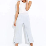 ADAY  Cooler Days Culottes Cloud XS Cool Gray Wide Leg Cropped Slit Resort Photo 3