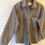 Abercrombie & Fitch Soft Collection Black Striped Print Button Front Top Medium Photo 3