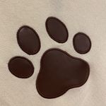 NWT Top It Off Cream Knit Pullover Poncho Shawl Brown Faux Leather Dog Cat Paw Size undefined Photo 2