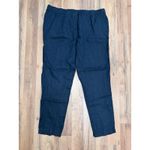 H&M  Linen Navy Blue Drawstring Pants XL 100%‎ Linen Relaxed Fit NWOT Photo 2