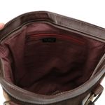 Liz Soto Brown Calf Hair Leather Tote Bag Handbag Chevron Tweed Photo 6