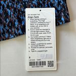 Lululemon Athletica Blue and Black Fitted Crop Tank Top Photo 2