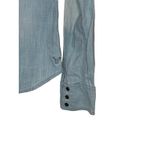 American Eagle ‎ Women's Jacket Vintage Studded Chambray Snap Pocket Pearl Size 2 Photo 2