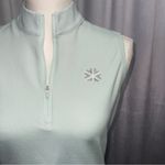 Adidas  Womens Activewear Tank Tee 3/4 Zip Sleeveless Logo-Mint Green Size Small Photo 4