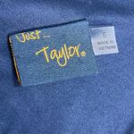 Just…Taylor Women’s Blue White Floral Tiered Sheer Long Sleeve Mini Dress Size 6 Photo 5