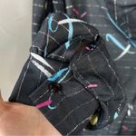 LEWMAR CREATIONS Vintage Top Size XL Deadstock Abstract Metallic Striped Cowl Black Photo 2