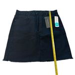 Just Black Size M Tatiana A-Line Denim Mini Skirt Black Frayed Stitch Fix NWT Photo 9