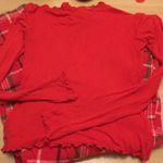 Womens 2Pc plaid pj top & pants set Red Size Small/Medium Photo 5
