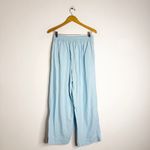 Madewell Pull-On Straight Crop Pants Size 4 Light Blue Linen Blend Photo 3