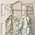 ZARA BNWT Pastel Floral Satin Sweetheart Ruffle Strap Mini Dress Photo 7